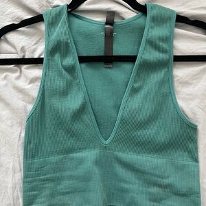 Urban Outfitters Teal Ribbed Tank Top
